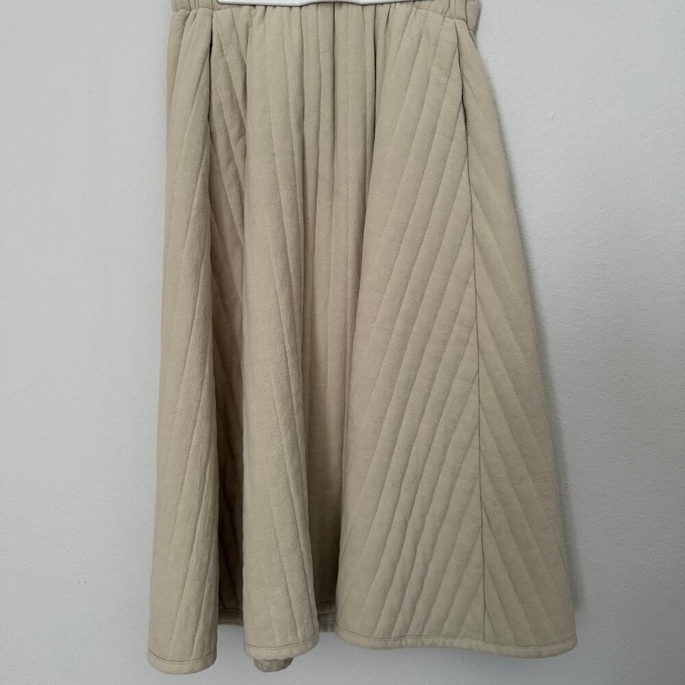 Black Crane Beige Ivory Skirt Medium M